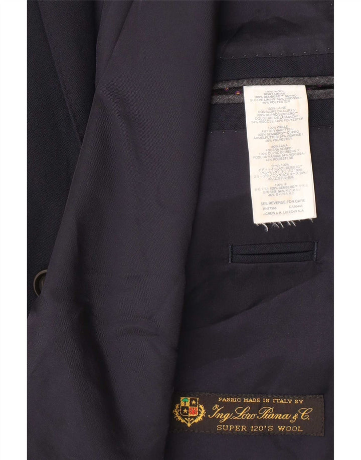 J. Crew Herren Ludlow 2-Knopf-Blazerjacke UK 38 Mittelmarineblaues Nylon