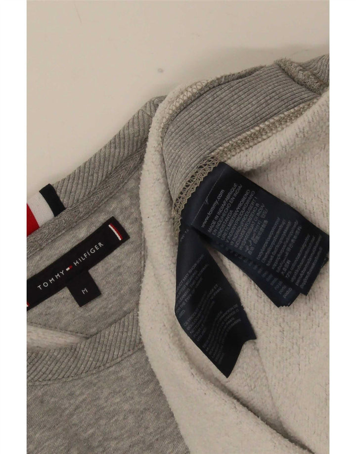 Tommy Hilfiger Herren-Sweatshirt mit Grafik, mittelgraue Baumwolle