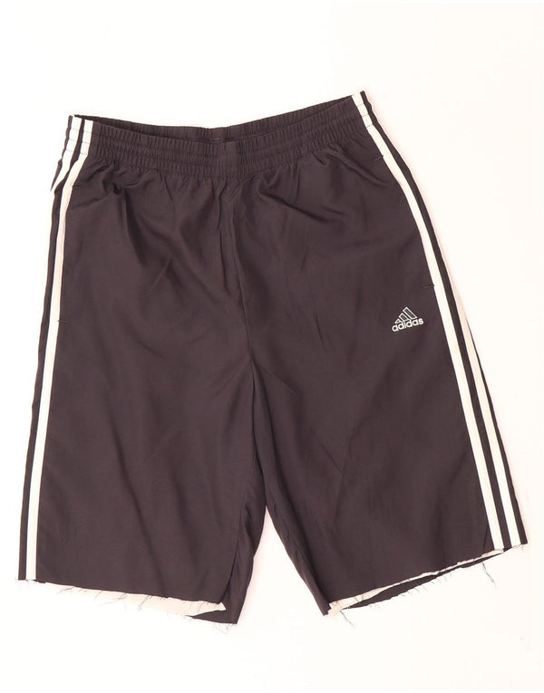 Adidas Damen Sportshorts UK 10 Small Schwarz Polyester