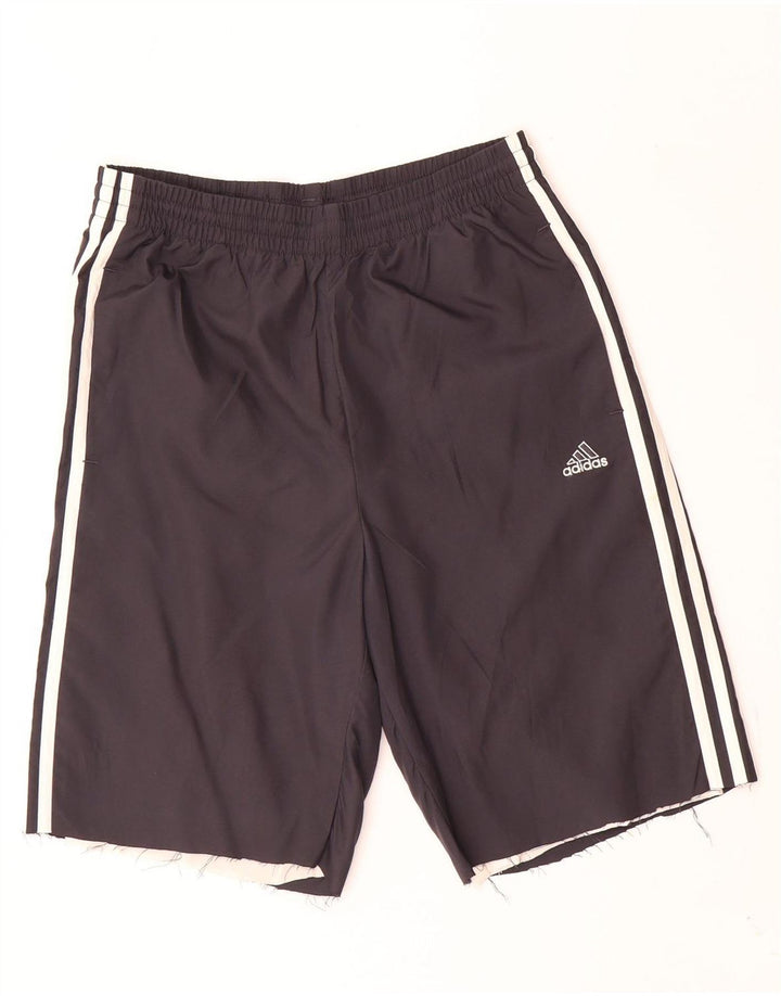 Adidas Damen Sportshorts UK 10 Small Schwarz Polyester