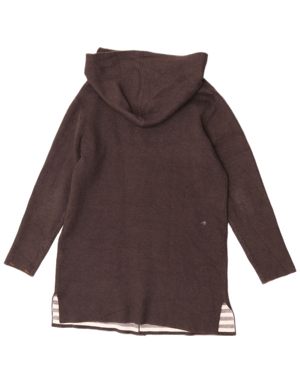 Zara Mädchen-Strickjacke mit Kapuze, lang geschnitten, 13–14 Jahre, graue Viskose