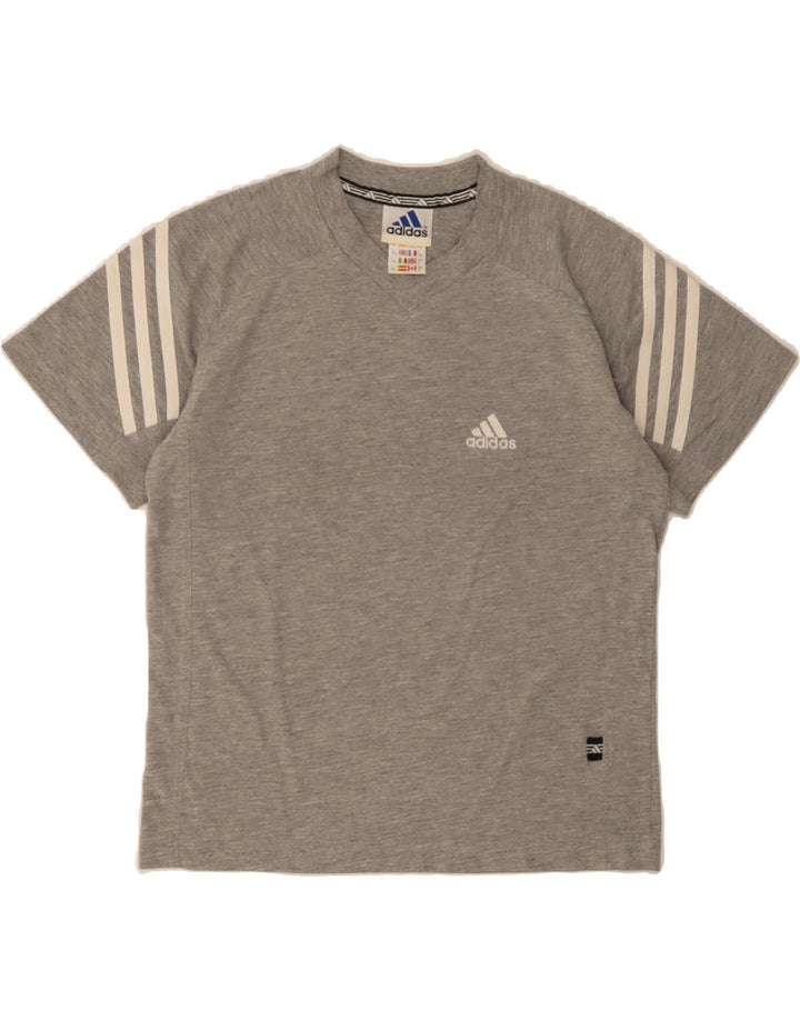 ADIDAS Boys T-Shirt Top 9-10 Years Grey Cotton Vintage Adidas and Second-Hand Adidas from Messina Hembry 
