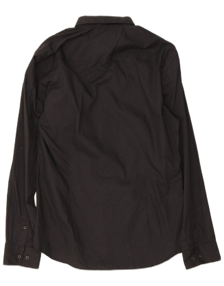 Jack & Jones Herren-Hemd, groß, aus schwarzer Baumwolle