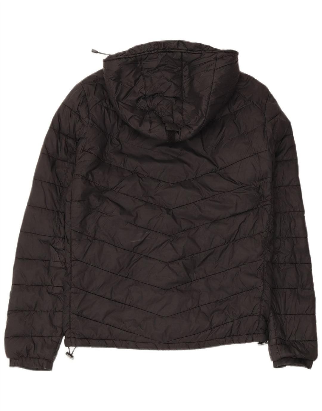 ZARA Herren-Jacke mit Kapuze, gepolstert, Größe 36, Schwarz