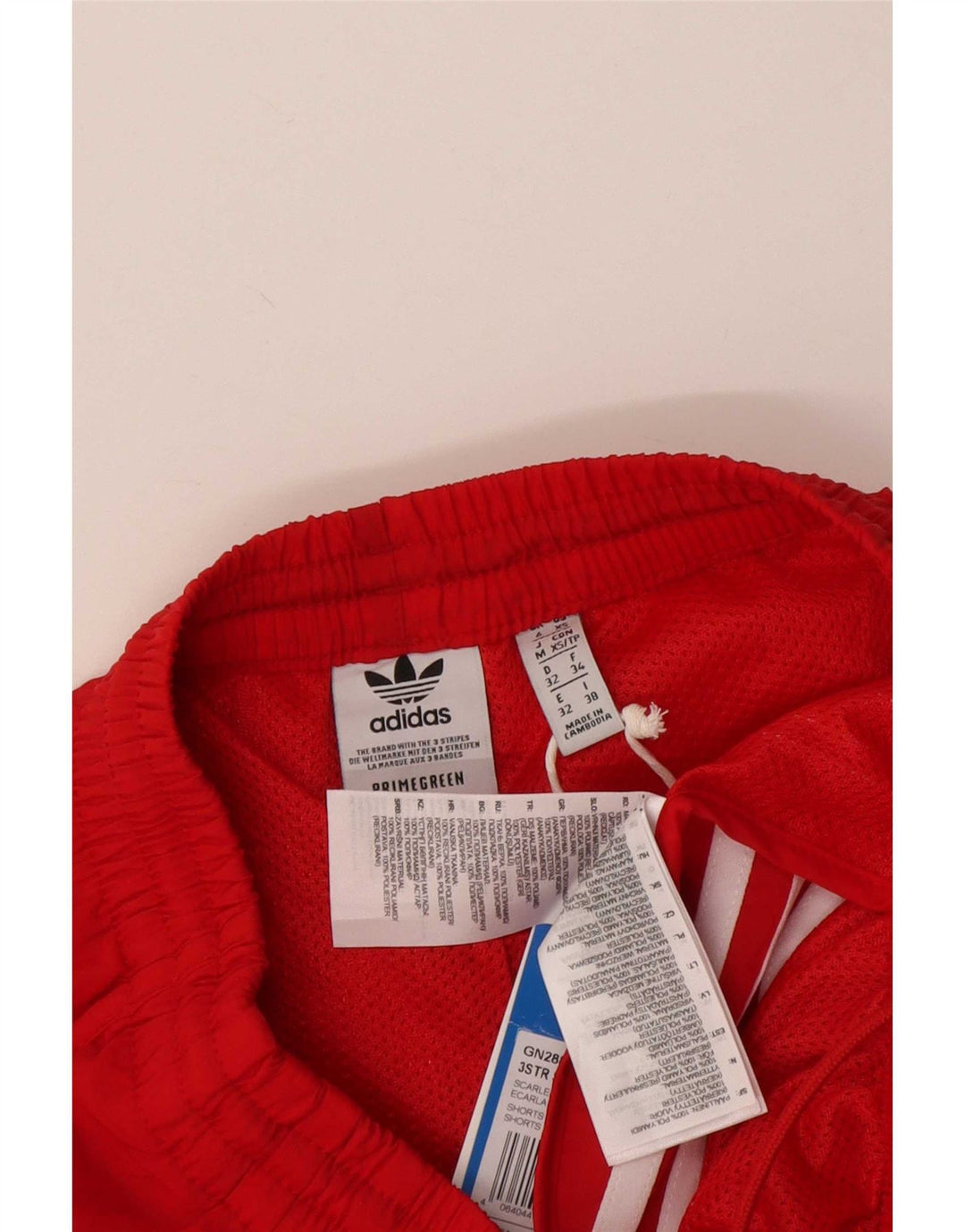 Adidas Damen Sportshorts UK 6 XS Rot Polyester