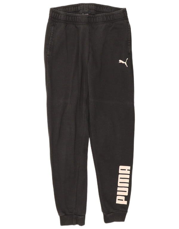 Puma Damen Graphic Trainingshose Jogger UK 12 Medium Schwarz