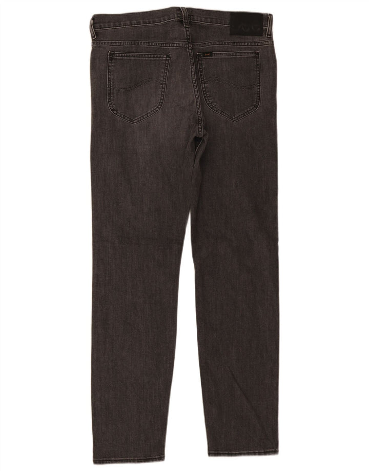 Lee Herren Rider Slim Jeans W33 L32 Graue Baumwolle
