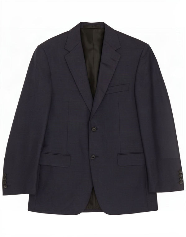 Marks & Spencer Herren-Kurzblazer, UK 38, mittleres Marineblau mit Hahnentrittmuster