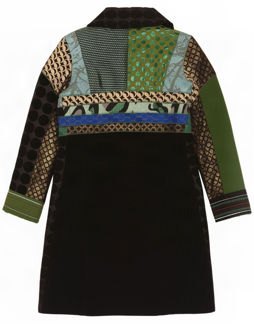 Desigual Damenmantel EU 38 Mittel Mehrfarbig Patchwork