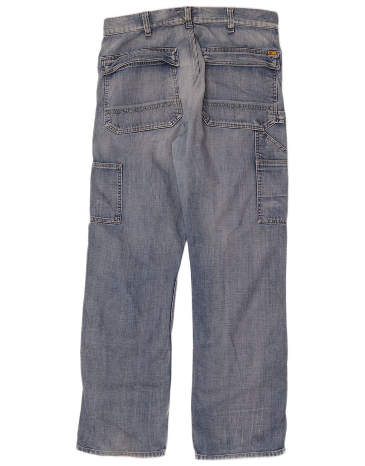 Meltin' Pot Herren Cargo Straight Jeans W36 L33 Blaue Baumwolle