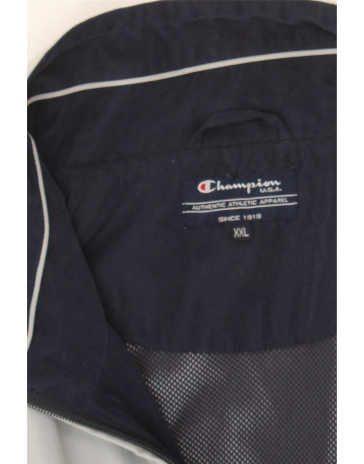 CHAMPION Mens Tracksuit Top Jacket 2XL Blue Polyester Vintage Champion and Second-Hand Champion from Messina Hembry 