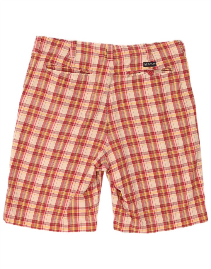 Woolrich Herren Chino-Shorts W38 XL Mehrfarbig karierte Baumwolle