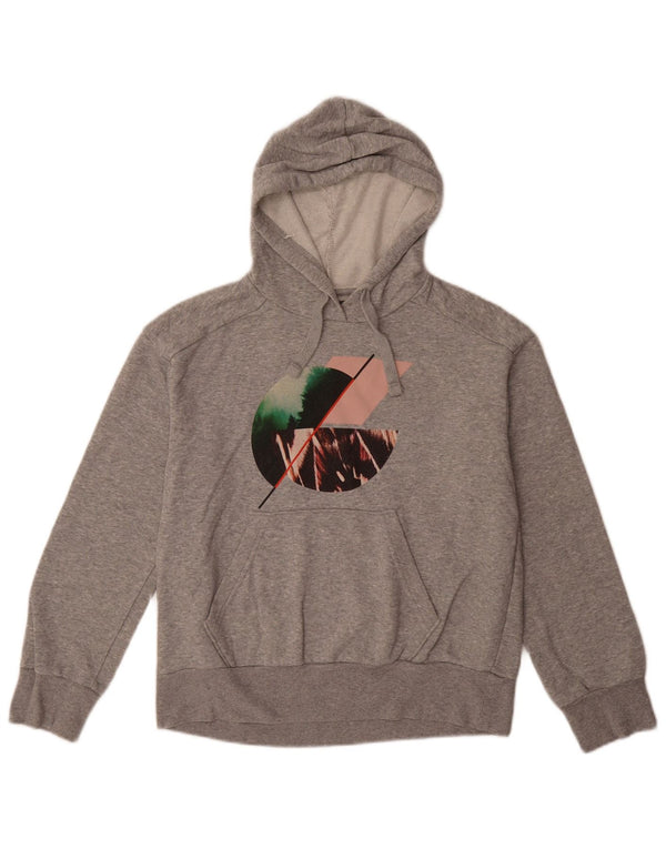 PRANA Damen Übergroßer grafischer Kapuzenpullover UK 6 XS Grau