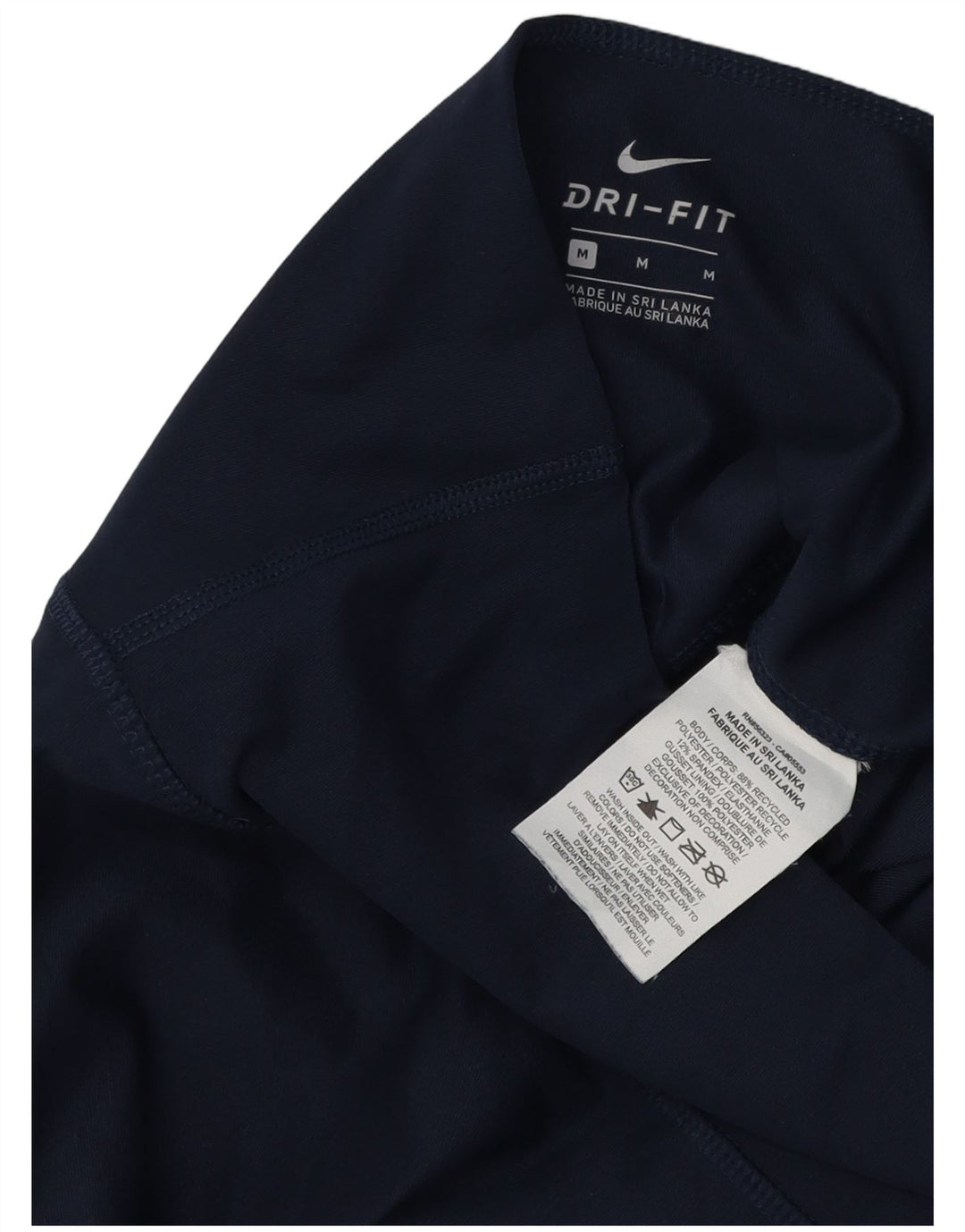 NIKE Damen Dri Fit Leggings UK 12 Medium Marineblau Polyester