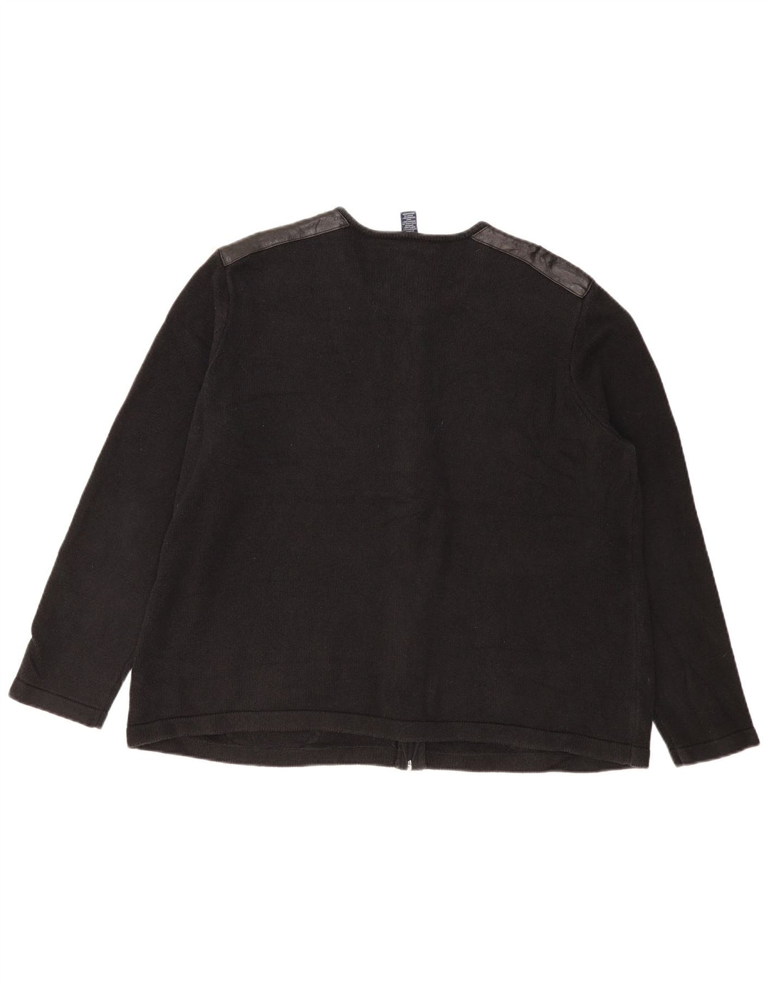 CHAPS Damen Strickjacke, UK 22 3XL, schwarze Baumwolle