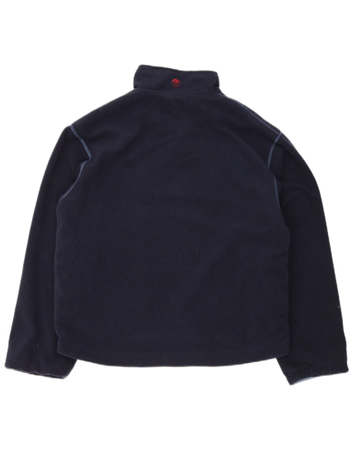 Fat Face Herren-Fleecepullover mit Reißverschluss am Hals, mittelgroß, marineblau, Polyester