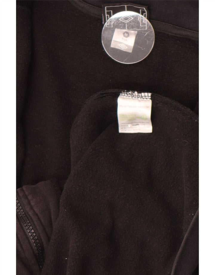 Umbro Damen-Trainingsanzug-Top-Jacke, UK 14, mittlere schwarze Baumwolle