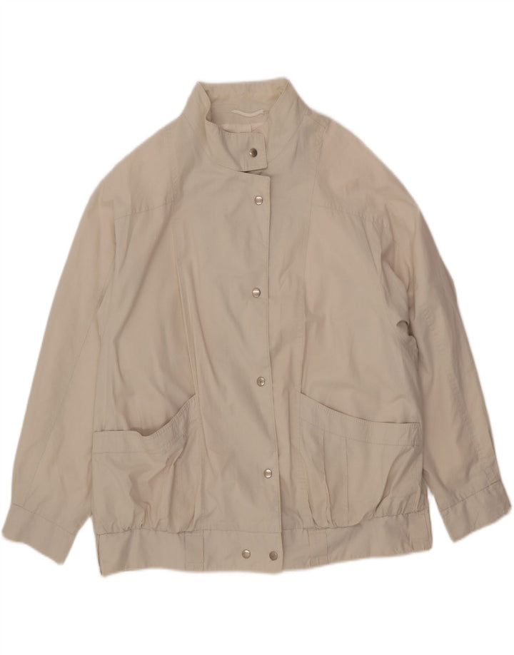 NINO Damen Übergroße Bomberjacke UK 20 2XL Beige Baumwolle