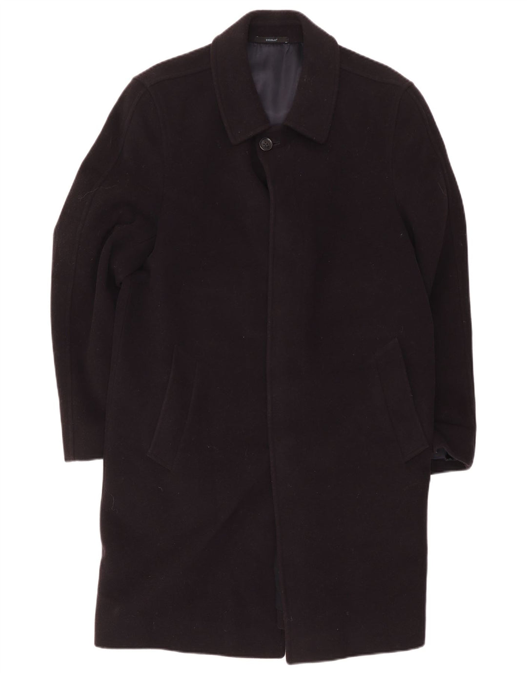 Douglas Herrenmantel UK 38 Mittelschwarze Wolle