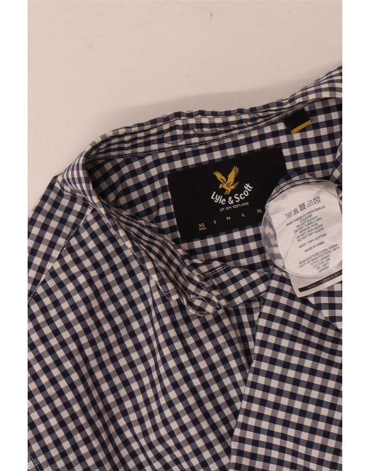 Lyle & Scott Herrenhemd XS Blue Gingham Cotton