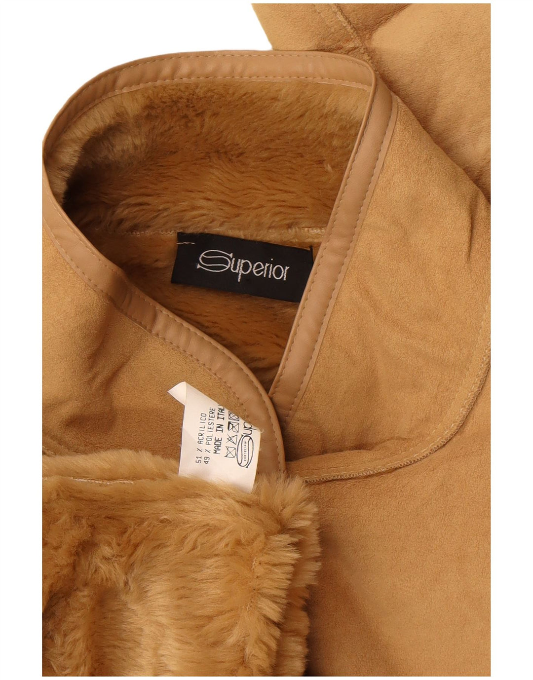 Superior Damen Sherpa Jacke UK 18 XL Beige Acryl