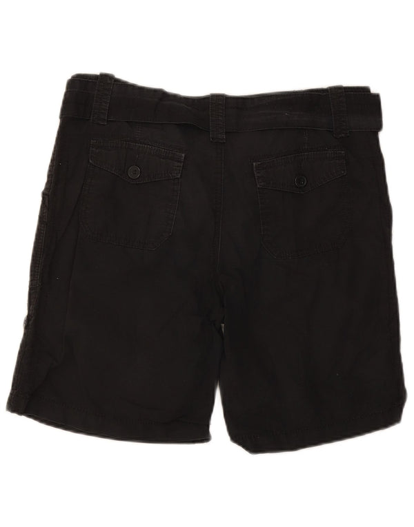 Marks & Spencer Damen Freizeitshorts UK 12 Medium W30 Schwarze Baumwolle