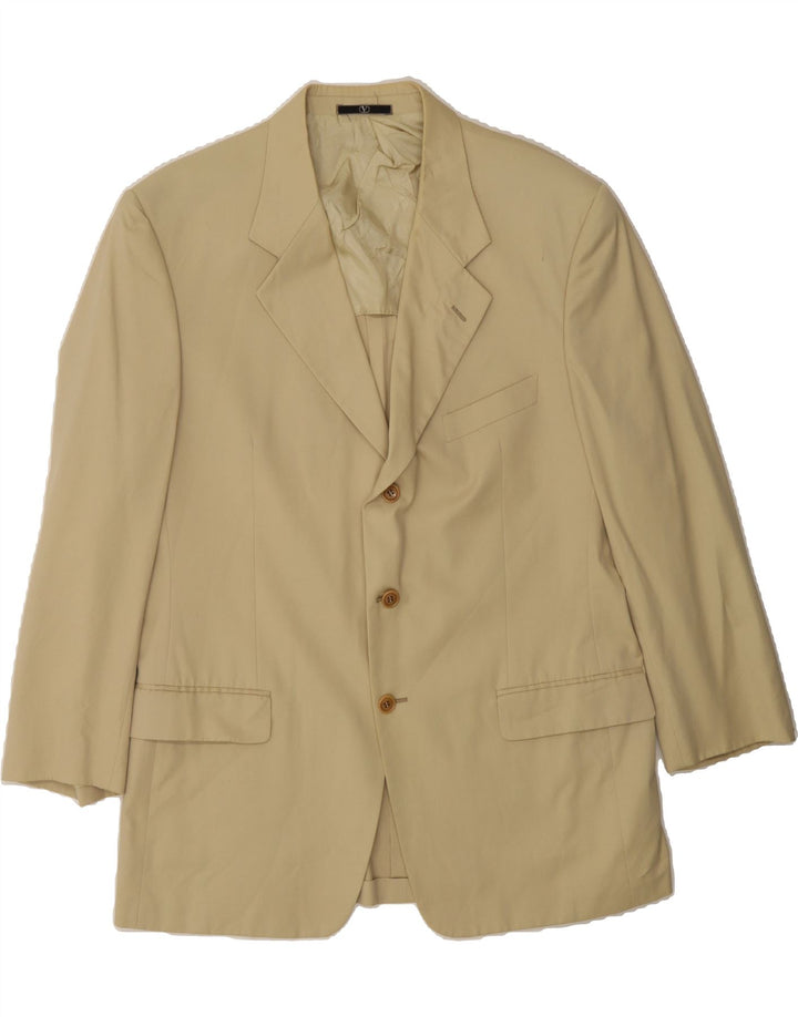 VALENTINO Mens 3 Button Blazer Jacket IT 54 2XL Beige Cotton Vintage Valentino and Second-Hand Valentino from Messina Hembry 