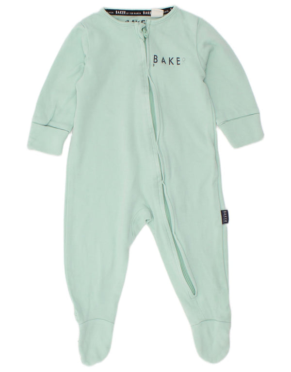 Ted Baker Baby-Jungen-Overall mit langen Ärmeln und Grafik, 3–6 Monate, Türkis