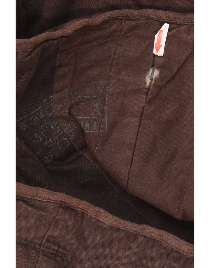 Levi's Damen-Windbreaker-Jacke, UK 10, kleines braunes Fischgrätenmuster