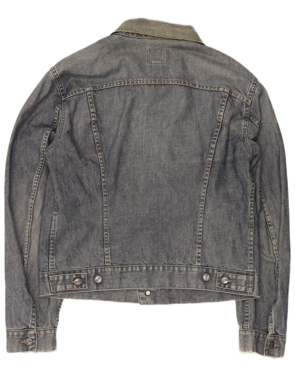 Gas Damen Jeansjacke UK 18 XL Blaue Baumwolle