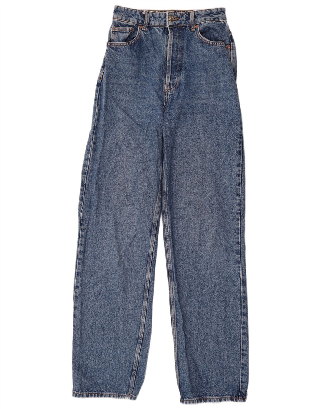 Topshop Damen Straight Jeans W26 L30 Blaue Baumwolle