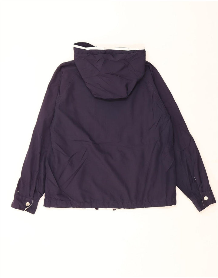 EDDIE BAUER Damen Regenjacke mit Kapuze UK 14 Medium Marineblau Polyester