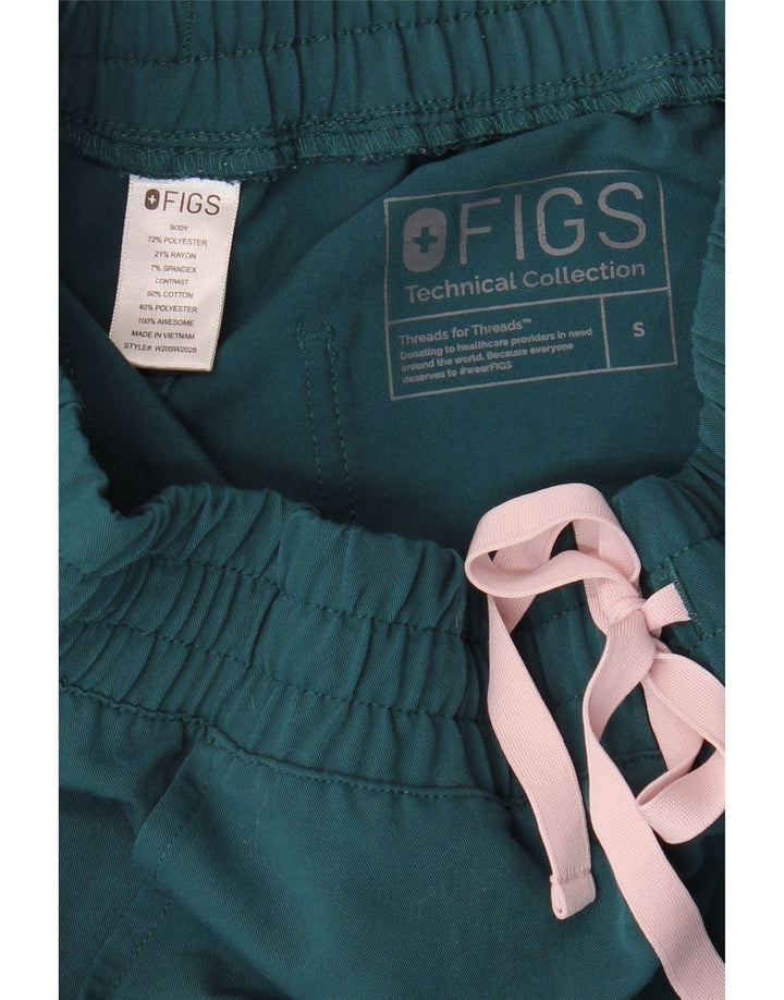 FIG Damen Cargo-Trainingshose, Jogginghose, UK 10, Größe S, grün, Polyester