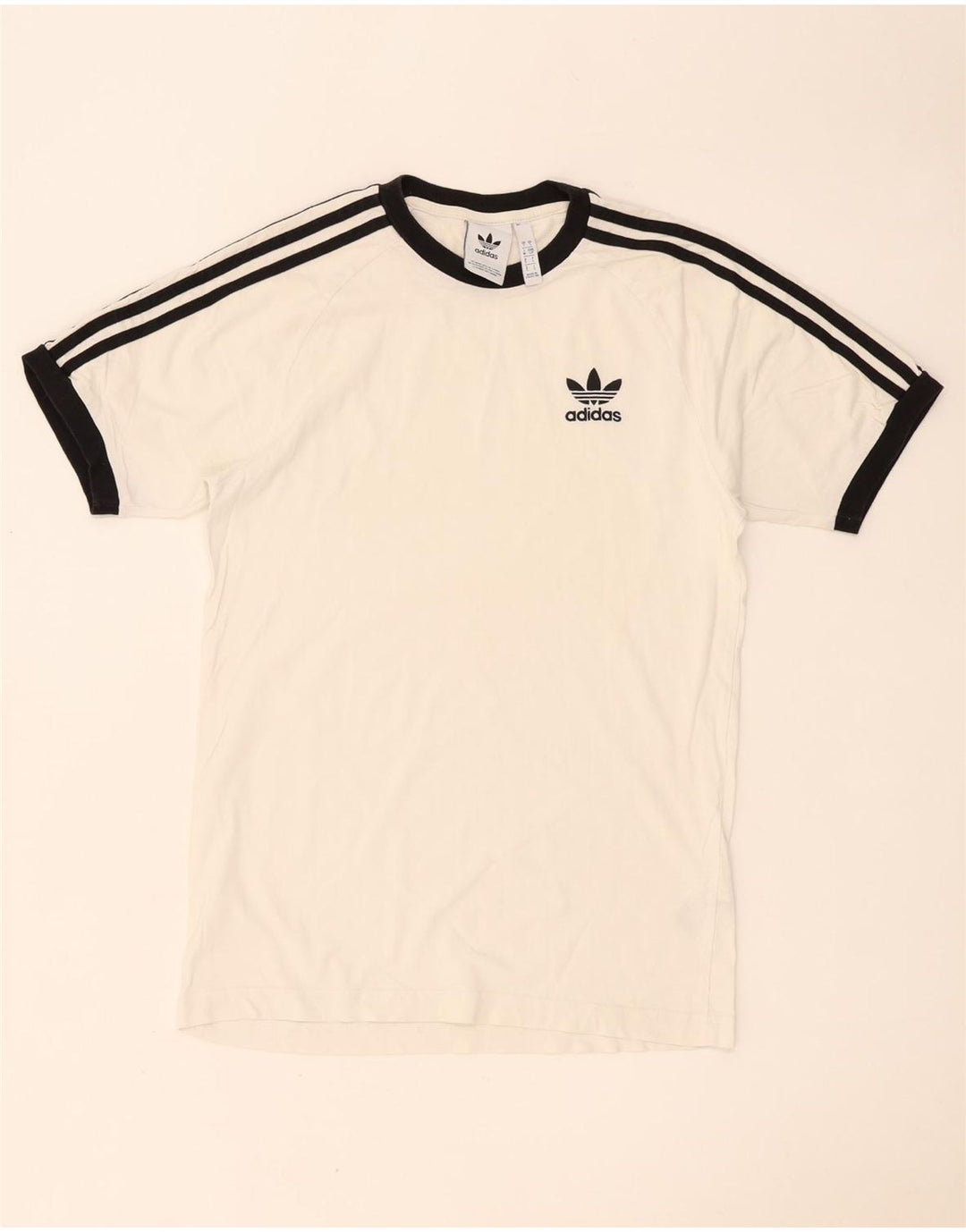 Adidas Herren T-Shirt Top Small Weiß Baumwolle