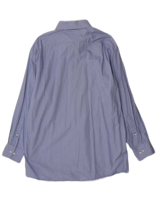 Tommy Hilfiger Herren-Hemd mit normaler Passform, Größe 16 1/2 Large, blauer Nadelstreifen