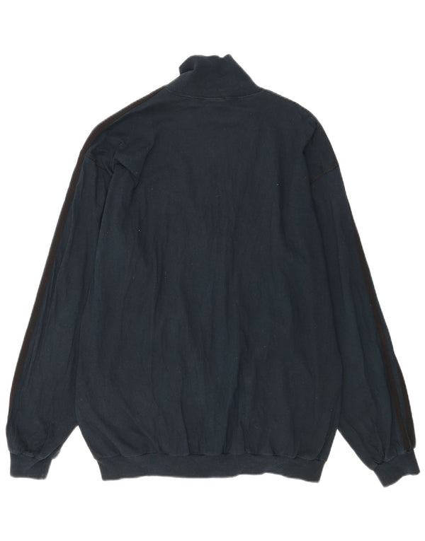 Adidas Herren Trainingsanzug Top Jacke UK 40/42 Medium Marineblau Baumwolle