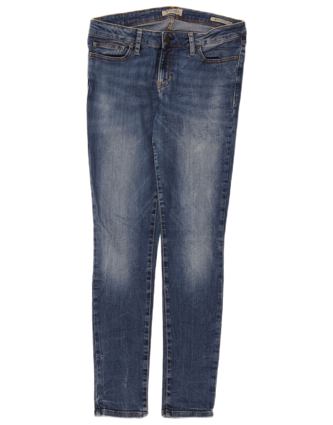GUESS Damen Skinny Jeans W31 L30 Blaue Baumwolle