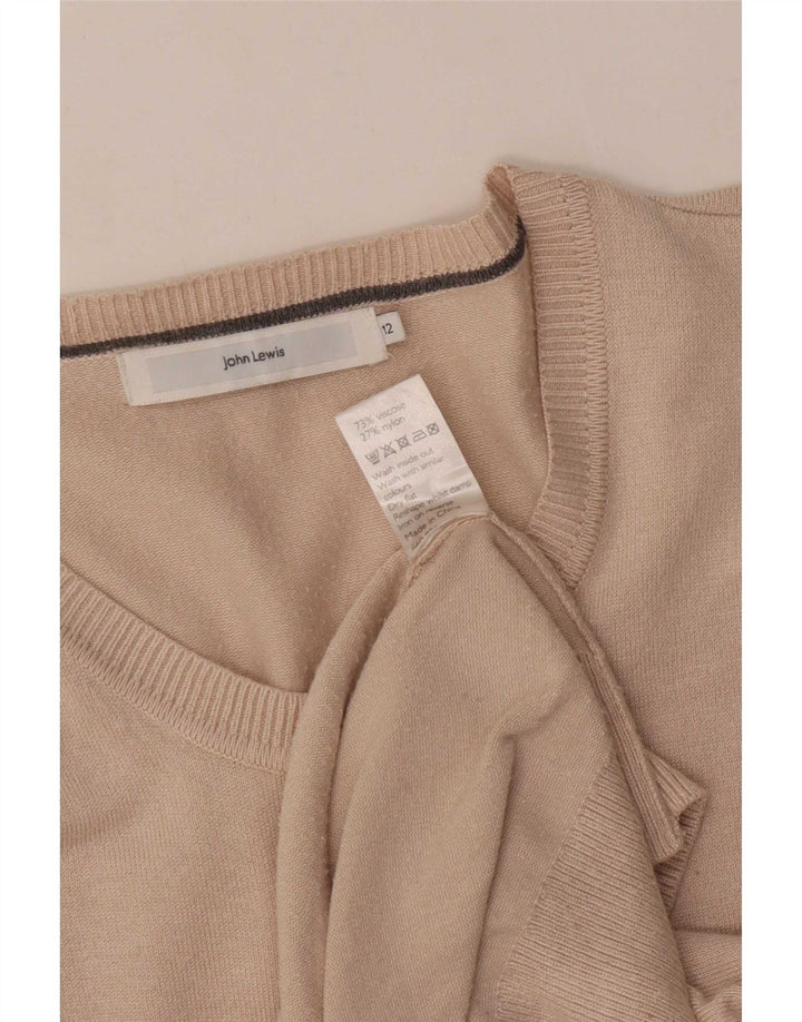 John Lewis Damen-Cardigan-Pullover UK 12 Mittelbeige Viskose