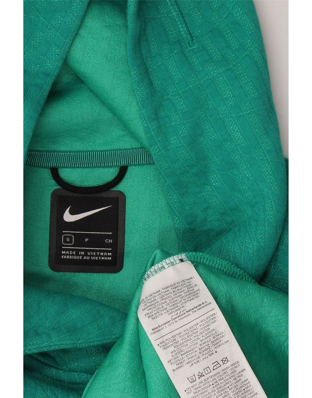 NIKE Womens Crop Oversized Hoodie Pullover UK 10 Small Grün Polyester