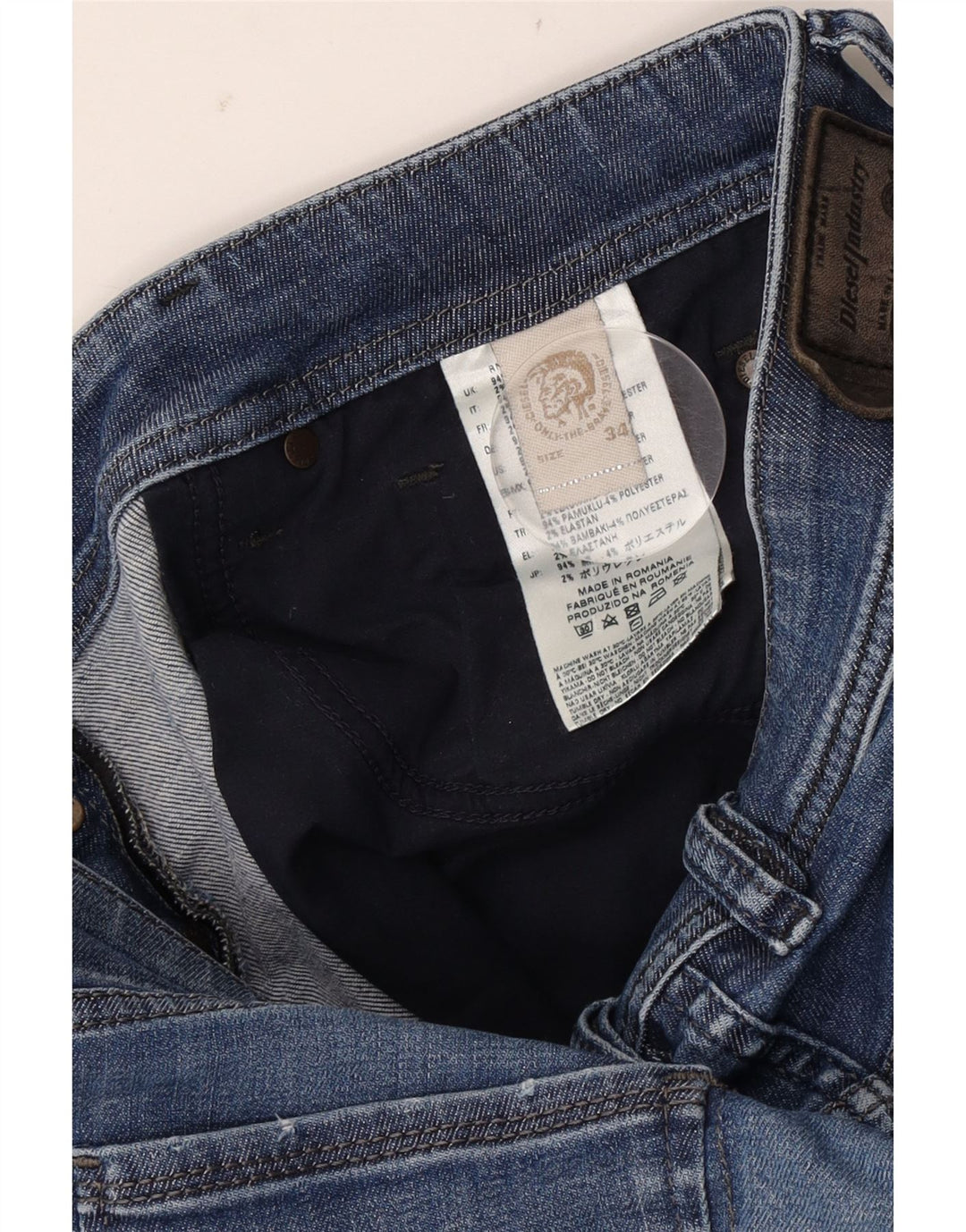Diesel Herren Thanaz Slim Jeans W34 L30 Blaue Baumwolle