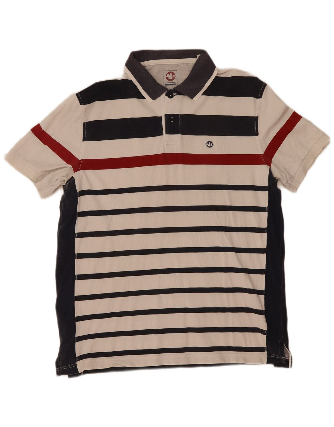 Murphy & Nye Herren-Poloshirt XL, weiß gestreift, Baumwolle