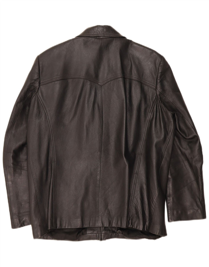 Vintage Herren Lederjacke EU 51 Großes schwarzes Leder