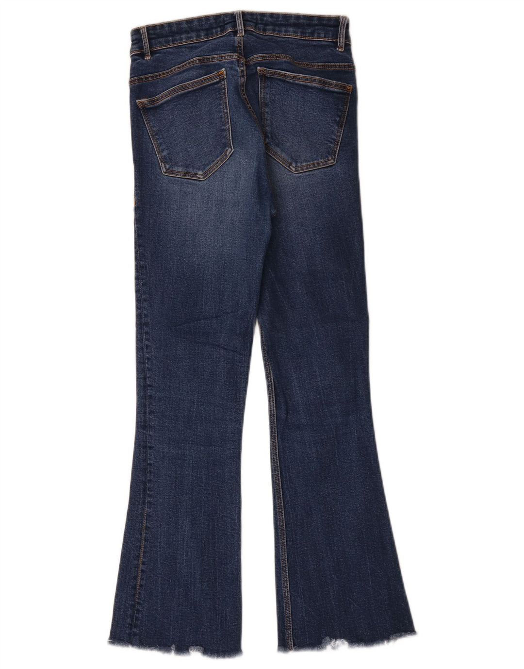 Zara Damen Crop Flared Jeans EU 34 2XS W24 L25 Blau
