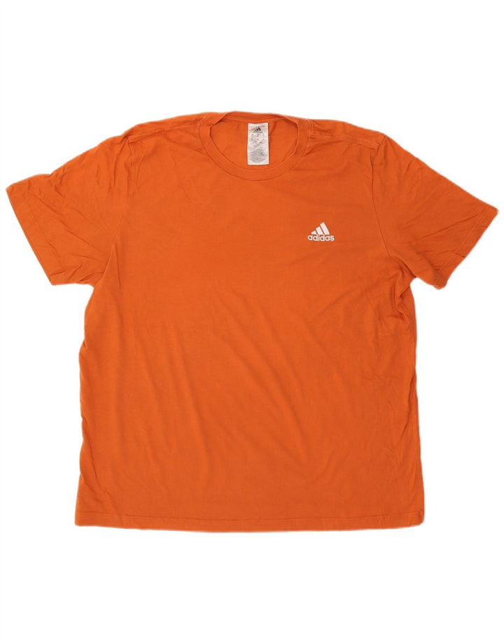Adidas Herren T-Shirt Top XL Orange Baumwolle