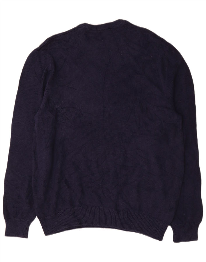 Chaps Herren-Pullover mit Rundhalsausschnitt, groß, marineblau, Baumwolle