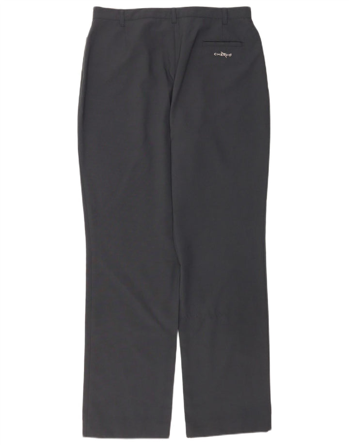 Chervo Damen Gerade Freizeithose W30 L32 Schwarz Polyester