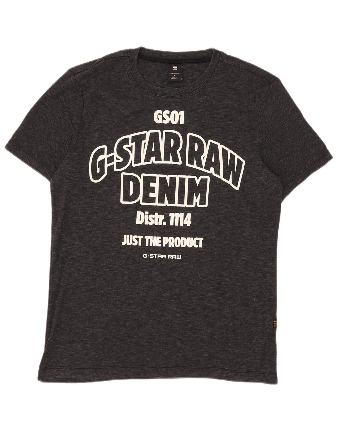 G-Star Herren Grafik-T-Shirt-Oberteil Mittelschwarz gesprenkelte Baumwolle