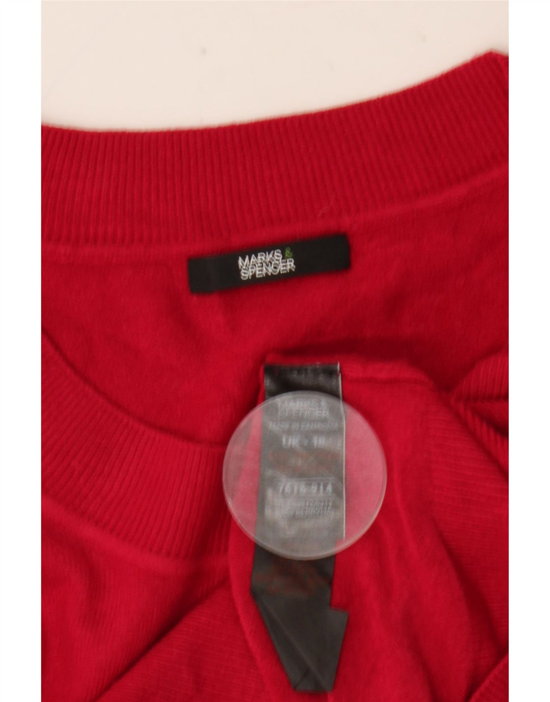 MARKS & SPENCER Damen Crop Cardigan Pullover UK 10 Small Pink Acryl