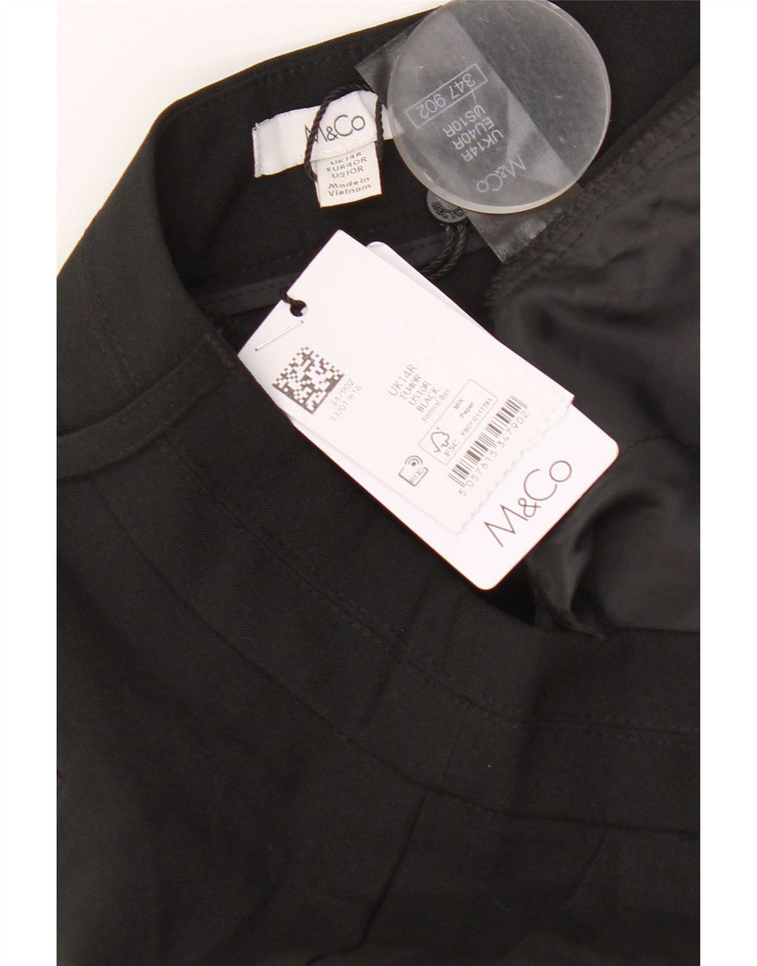 M&Co Damen Bootcut Chino Hose UK 14 Large W32 L29 Schwarz Polyester