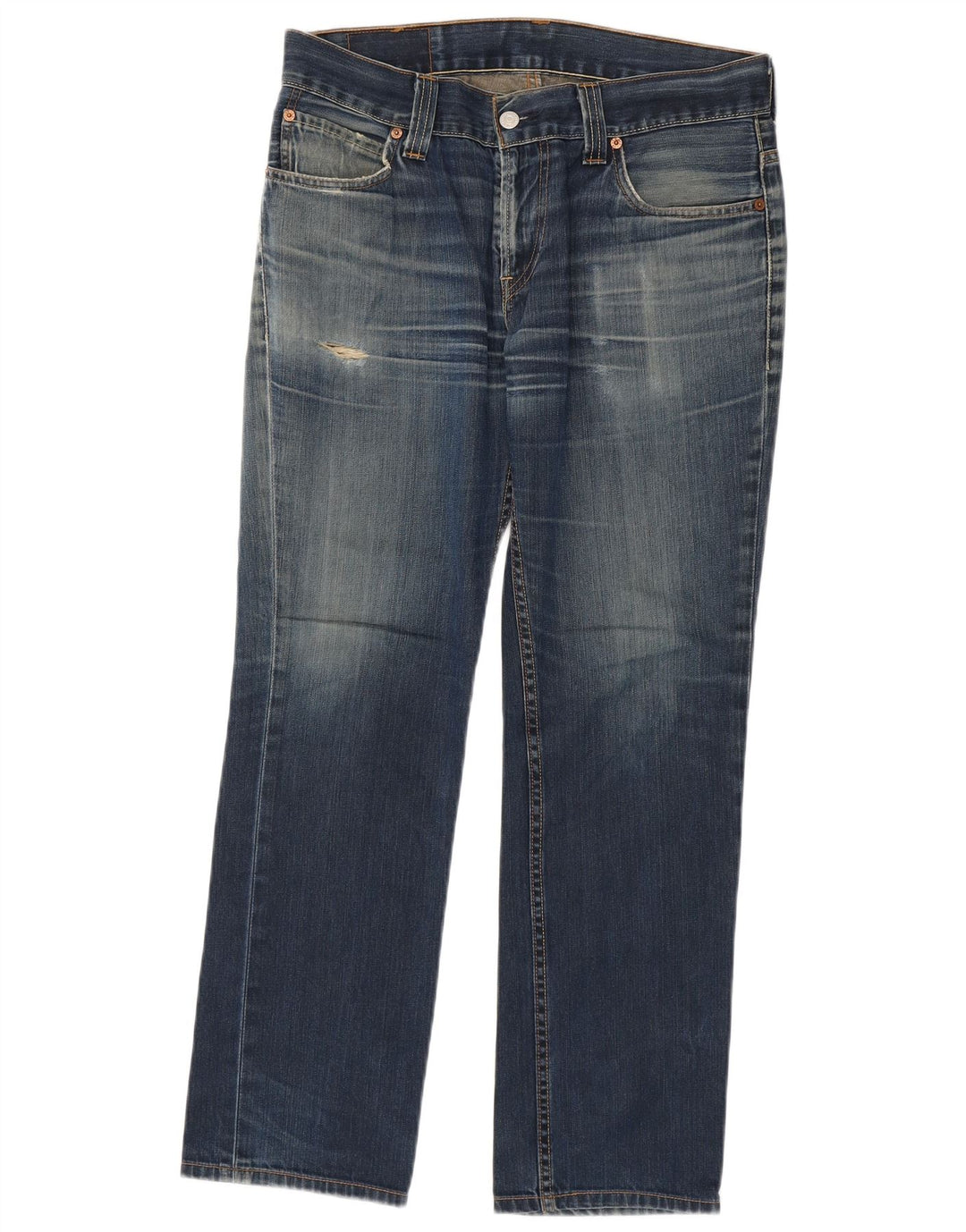 Levi's Herren 511 Distressed Slim Jeans W33 L29 Blaue Baumwolle